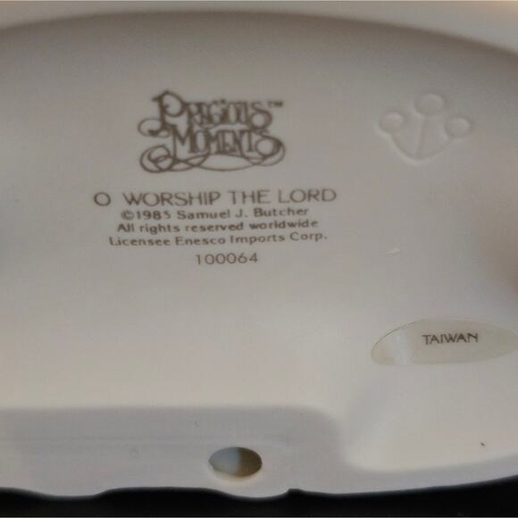Precious Moments O Worship The Lord 1985 Ceramic Figurine 100064 - Picture 7 of 7